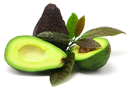 Avocado with leaves © Irina Belousa - Fotolia.com Avocado mit Blättern
