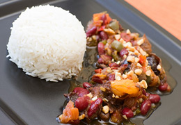 Südafrikanische Küche - Curry mit Bohnen